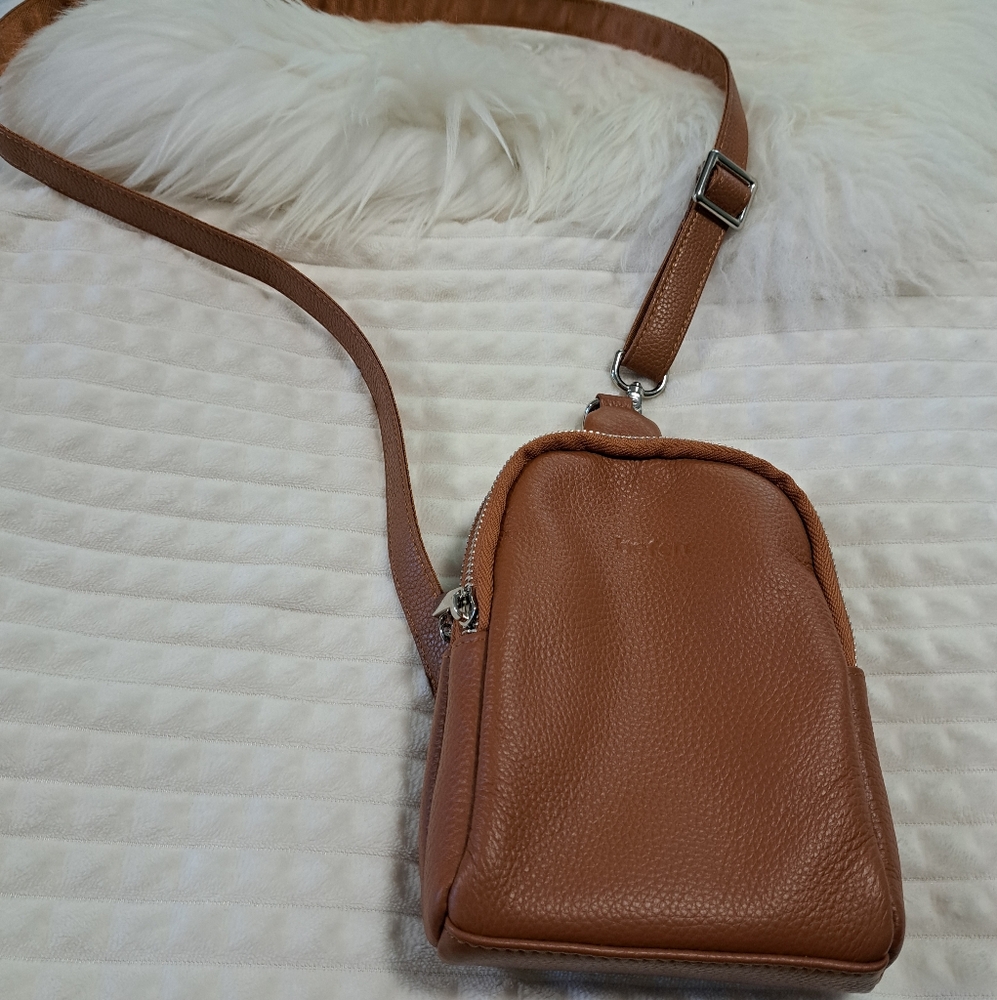 Leather crossbody